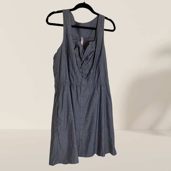 Xhilaration Dresses & Skirts - 🌿 Xhilaration Chambray Button-Down Sundress - XXL